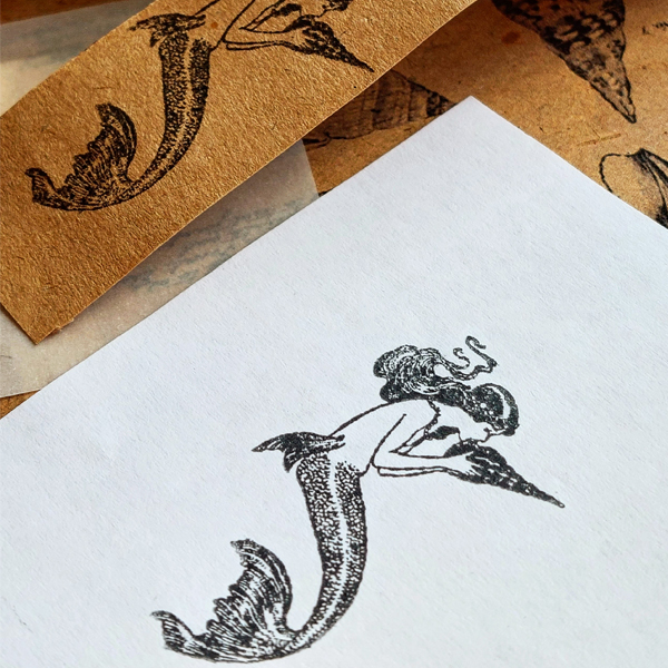 مهر چوبی طرح ماریانا پری دریایی