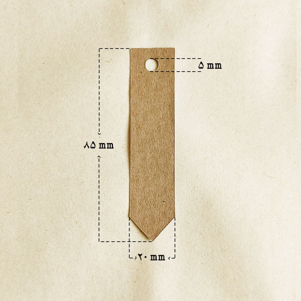 تگ مقوایی کرافت طرح فلش