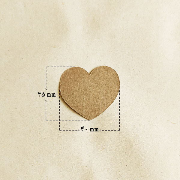 تگ مقوایی کرافت طرح قلب