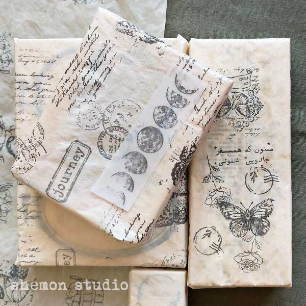 کاغذ قهوه طرح دار