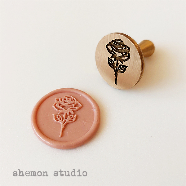 مهر برنجی طرح رز