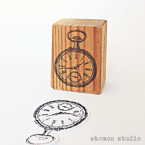 مهر چوبی ساعت وینتیج
