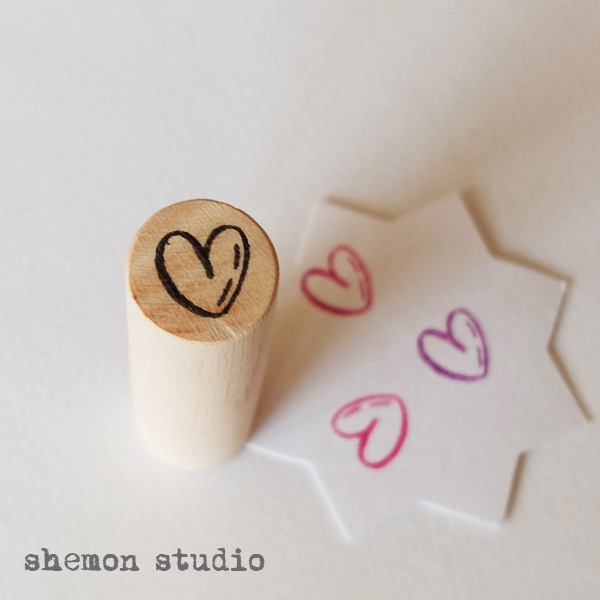 مهر چوبی سیلندری طرح قلب