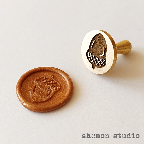 مهر برنجی طرح بلوط