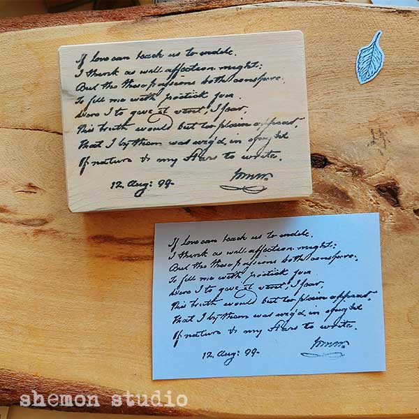 مهر چوبی طرح نامه ی وینتج