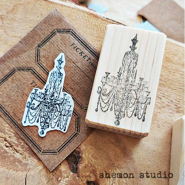 مهر چوبی طرح لوستر وینتج