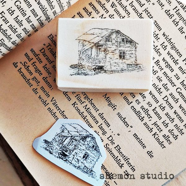 مهر چوبی طرح کلبه ی چوبی