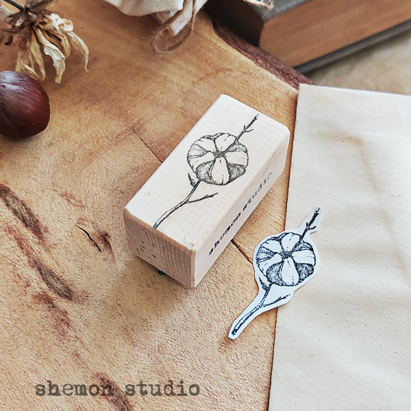 مهر چوبی طرح گل پنبه