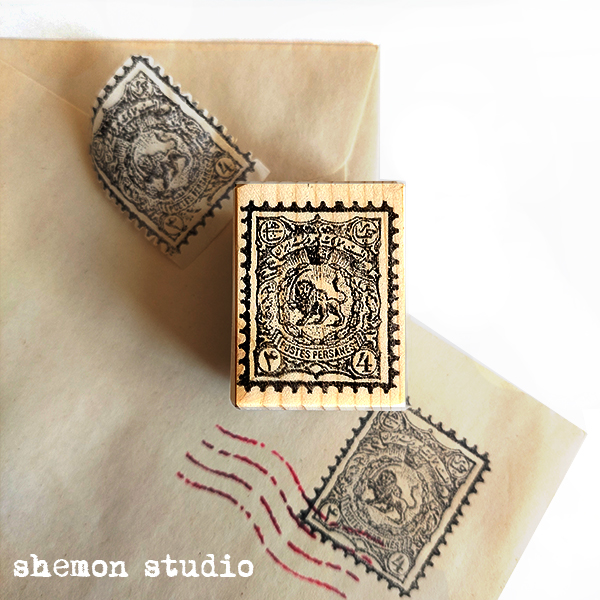 مهر چوبی طرح تمبر ممالک محروسه ایران