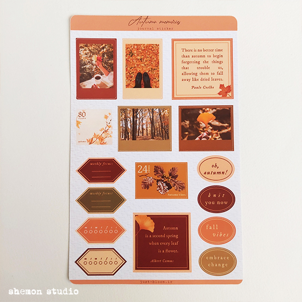 استیکر ژورنال خاطرات  پاییز