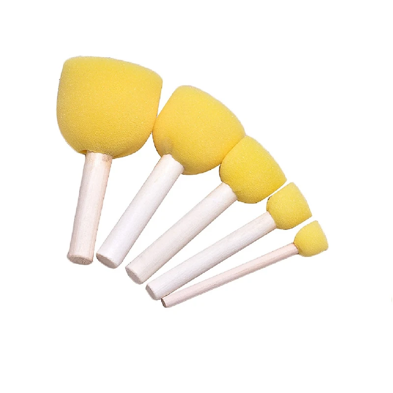 تامپون ابری ۵ عددی دسته چوبی