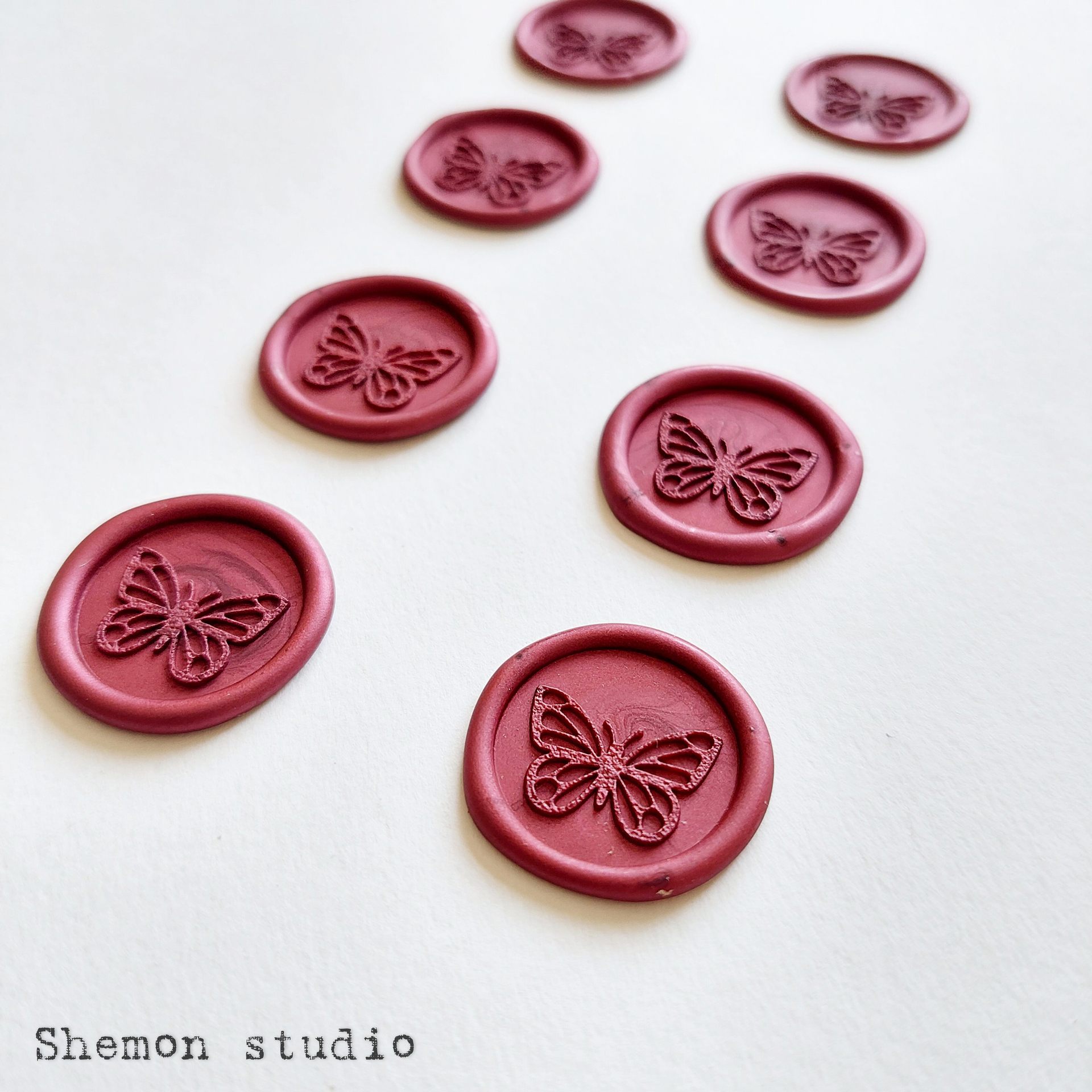 پک ده تایی مهر و موم آماده طرح پروانه